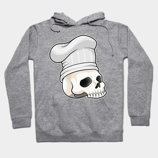 Skull as Cook with Chef hat Hoodie by Markus Schnabel